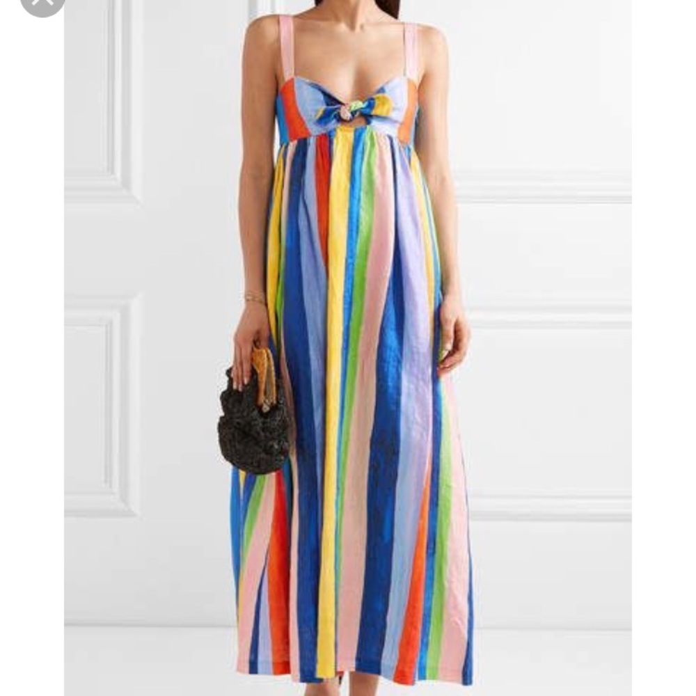 Mara Hoffman Tie-Front Linen Maxi Dress